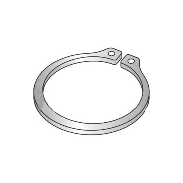 Newport Fasteners External Retaining Ring, 18-8 Stainless Steel Plain Finish, 0.562 in Shaft Dia, 100 PK 703860